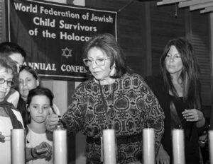 Attendees from the US and Guatemala at multi-generational candle-lighting ceremony in memory of the SixMillion Martyrs. Jerusalem, 2017. Courtesy of the World Federation of Jewish Child survivors of the Holocaust and Descendants