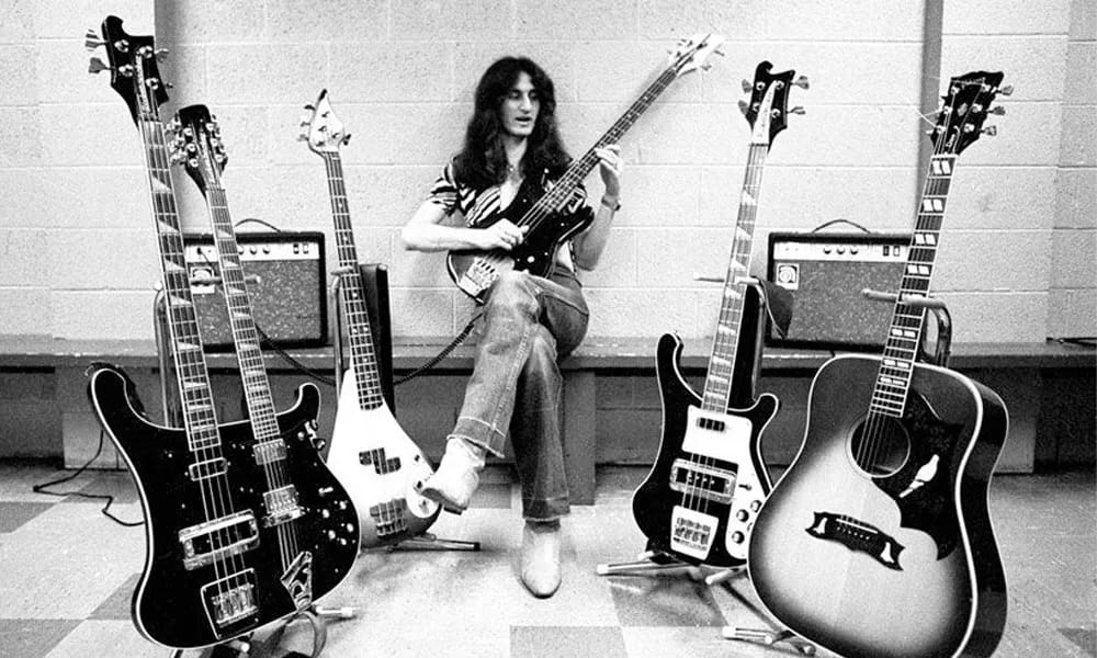 Geddy Lee on tour circa 1980. (CC BY 2.0 via Wikimedia.)